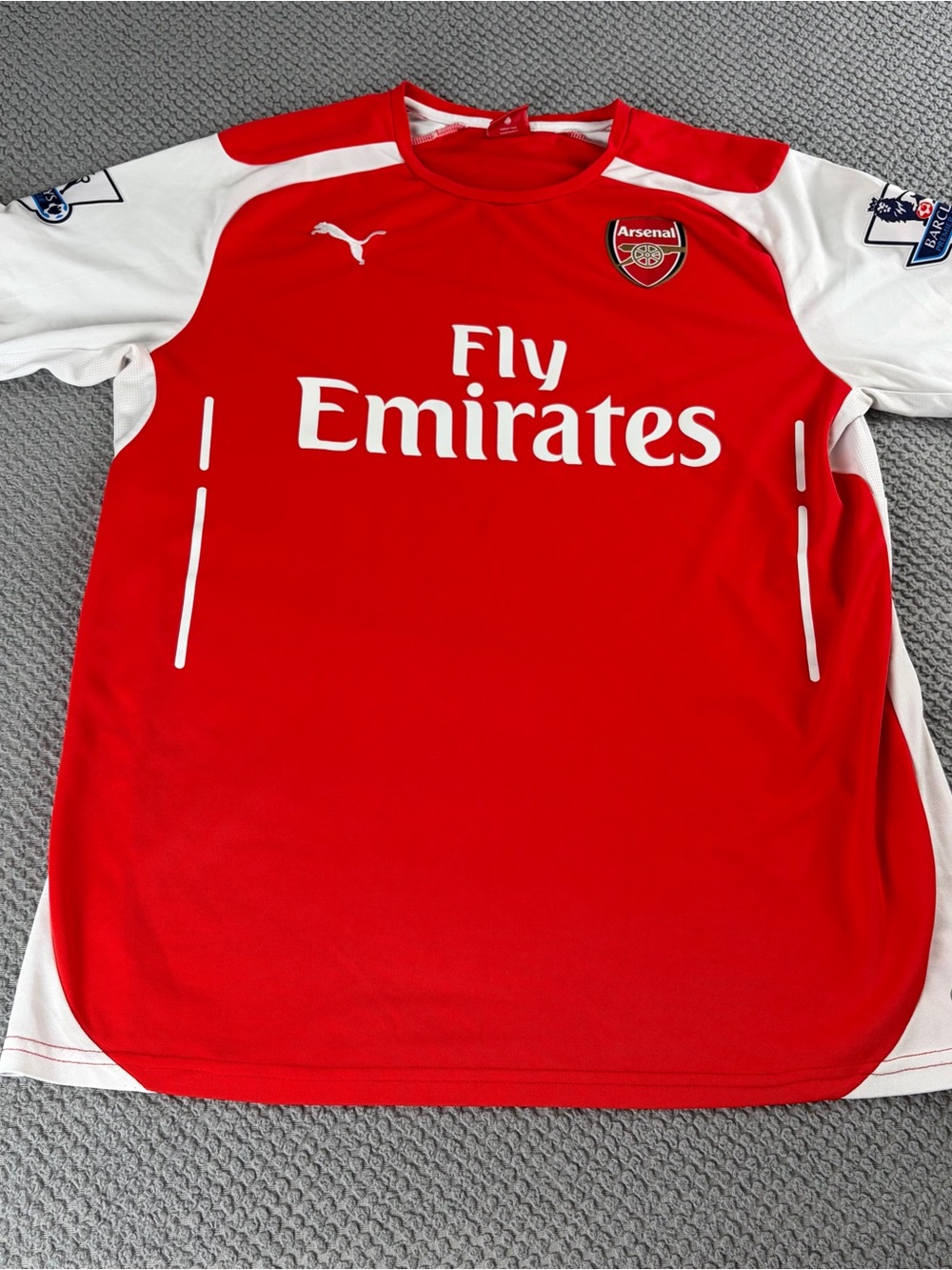 Puma Red and White Arsenal Soccer Jersey XL